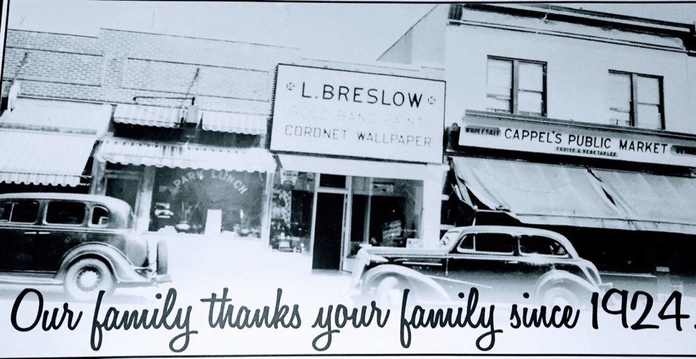 L. Breslow storefront — Morristown, NJ, circa 1924