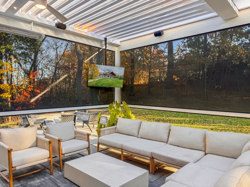 Classic pergola with columns